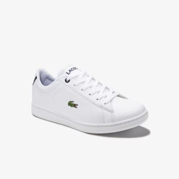 Lacoste Carnaby Evo Mesh-lined Tonal Synthetic Sneakers Dětské - Tenisky Bílé / Tmavě Blankyt | CZ-V